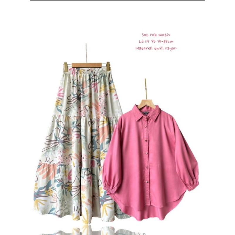 Jual STELAN ROK BAHAN RAYON PREMIUM/SET ROK VIRAL KEKINIAN | Shopee ...