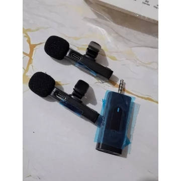 Clip On Microphone K35 Mic Clip Wireless Aux( Audio ) Mic Youtuber Blueto Model 2 Mic