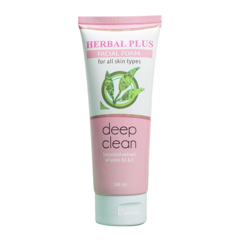 Jual HERBAL PLUS Facial Foam Deep Clean 100ml | Shopee Indonesia