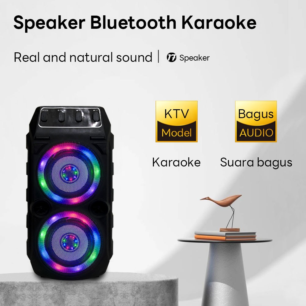 Jual Speaker Bluetooth Karaoke Portable Nirkabel Full Bass + Bonus ...