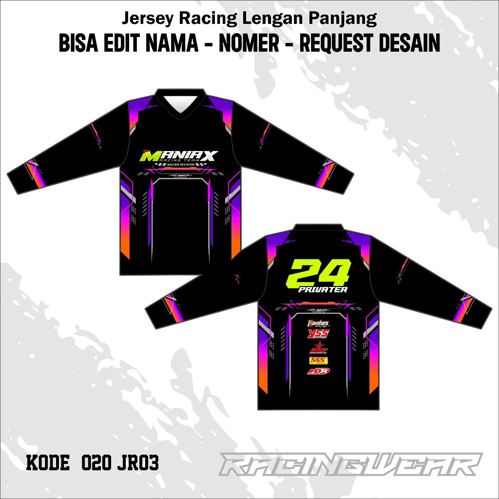 Jual Jersey Racing Full Printing Jersey Racing Custom Full Motif Desain ...