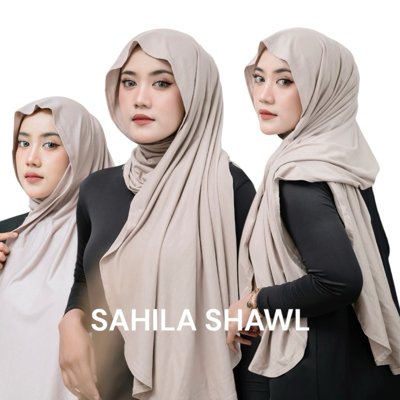 Jual Sahila Shawl Pashmina Kaos Rayon Pashmina Round Shopee
