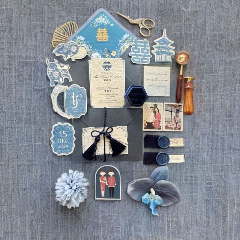 Jual Chinese Wedding Keepsake for Engagement Sangjit Kad Kahwin Custom ...