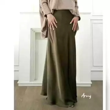 Rok Satin Long Skirt Rok Satin Panjang Premium