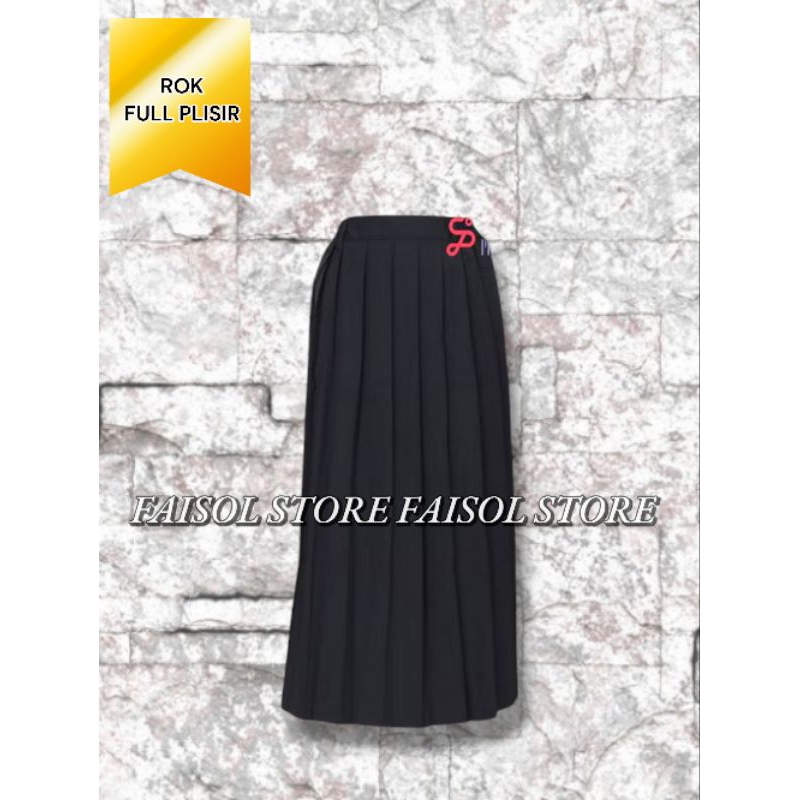 Jual SERAGAM SEKOLAH ROK PANJANG HITAM SD MI FULL REMPEL LIPIT ROK ...