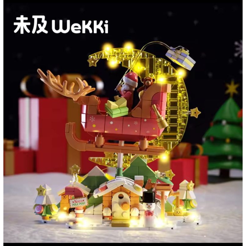 Jual WEIKI 516151 Christmas Elk Deer Christmas Building Blocks Santa ...