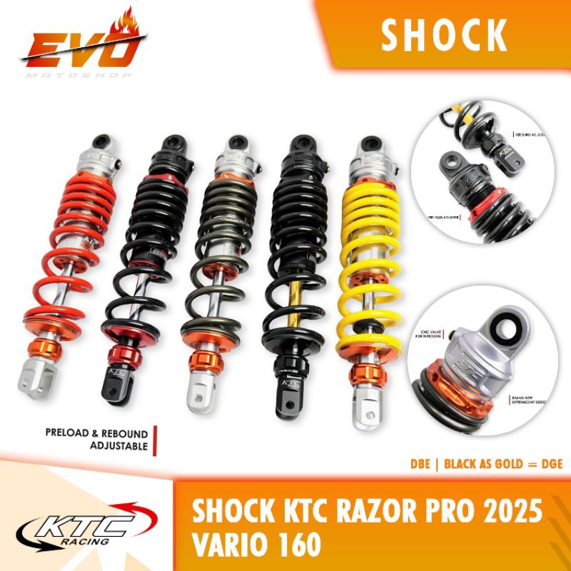 Jual Shock KTC Razor Pro New 2025 Vario 160 ukuran 340mm | Shopee Indonesia