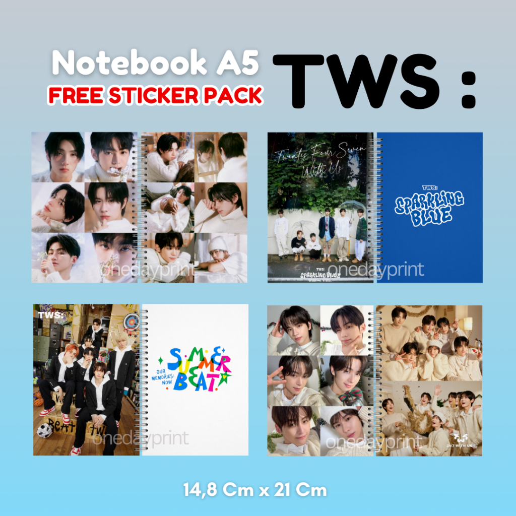 Jual A5 Notebook TWS (Two-Us) Free Sticker Pack KPOP - Note, Memo ...