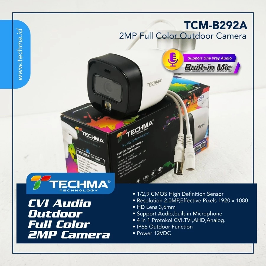Jual Techma Full Color camera 2MP Full HD 1080P | Shopee Indonesia