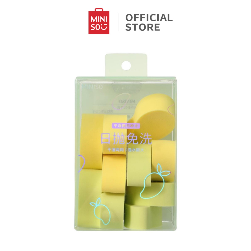 Jual Miniso Powder Puffs Wet and Dry Makeup Sponge Set Beauty Blenders ...