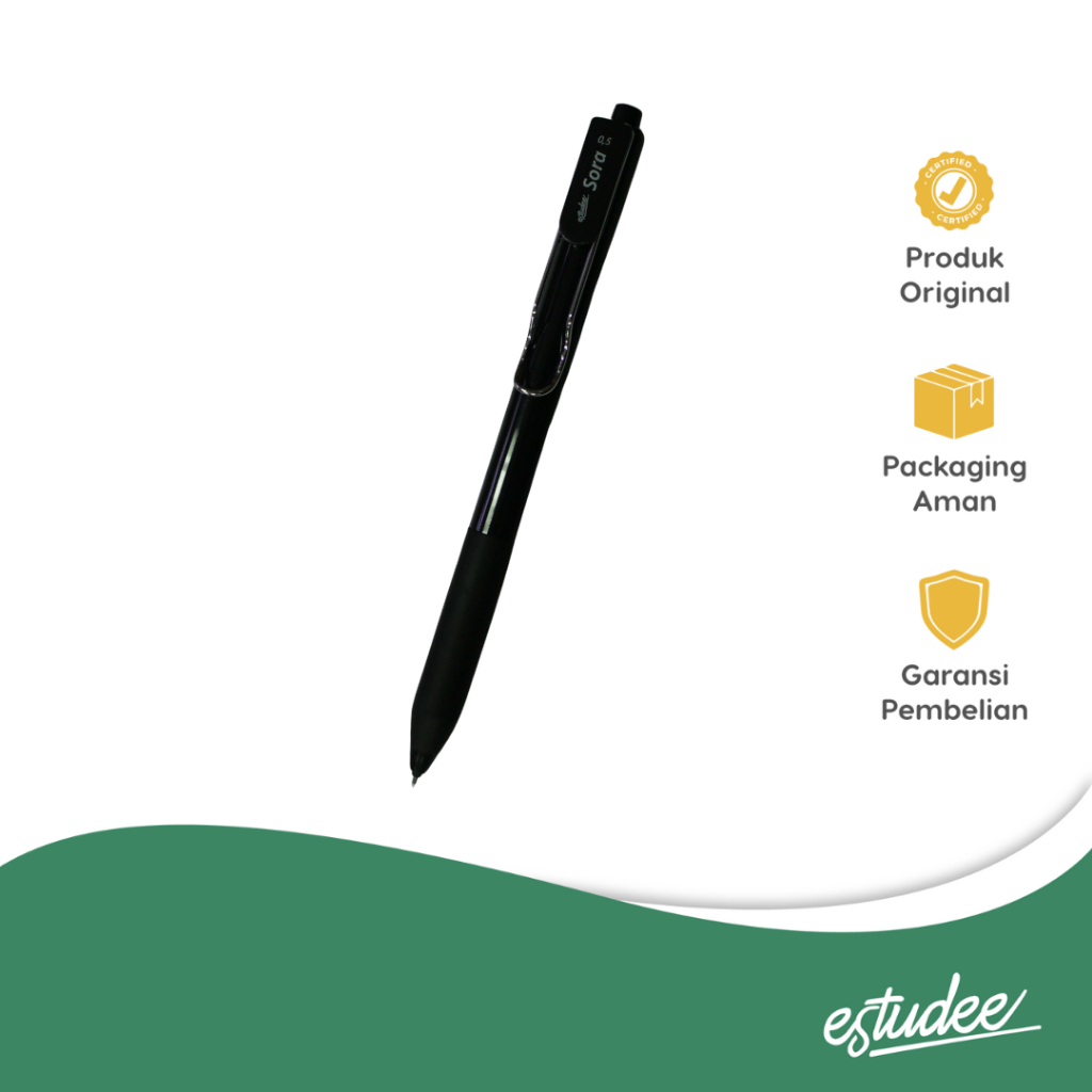 Jual ESTUDEE SORA GELPEN 0.5 INK BLACK - BLACK EGP-242 | Shopee Indonesia