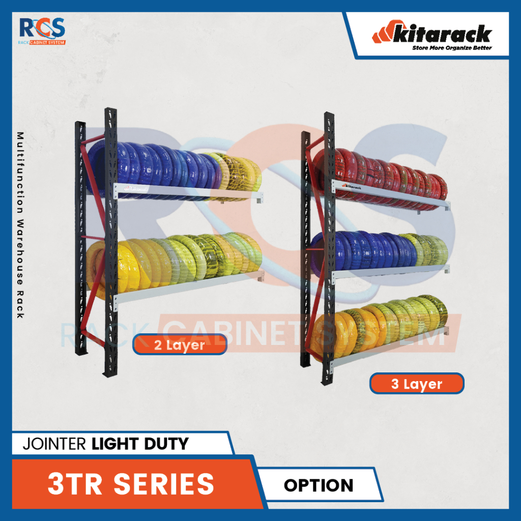 Jual KITARACK Rak Gudang Tire Rack 3TR1520J Jointer Hitam Series Rak ...