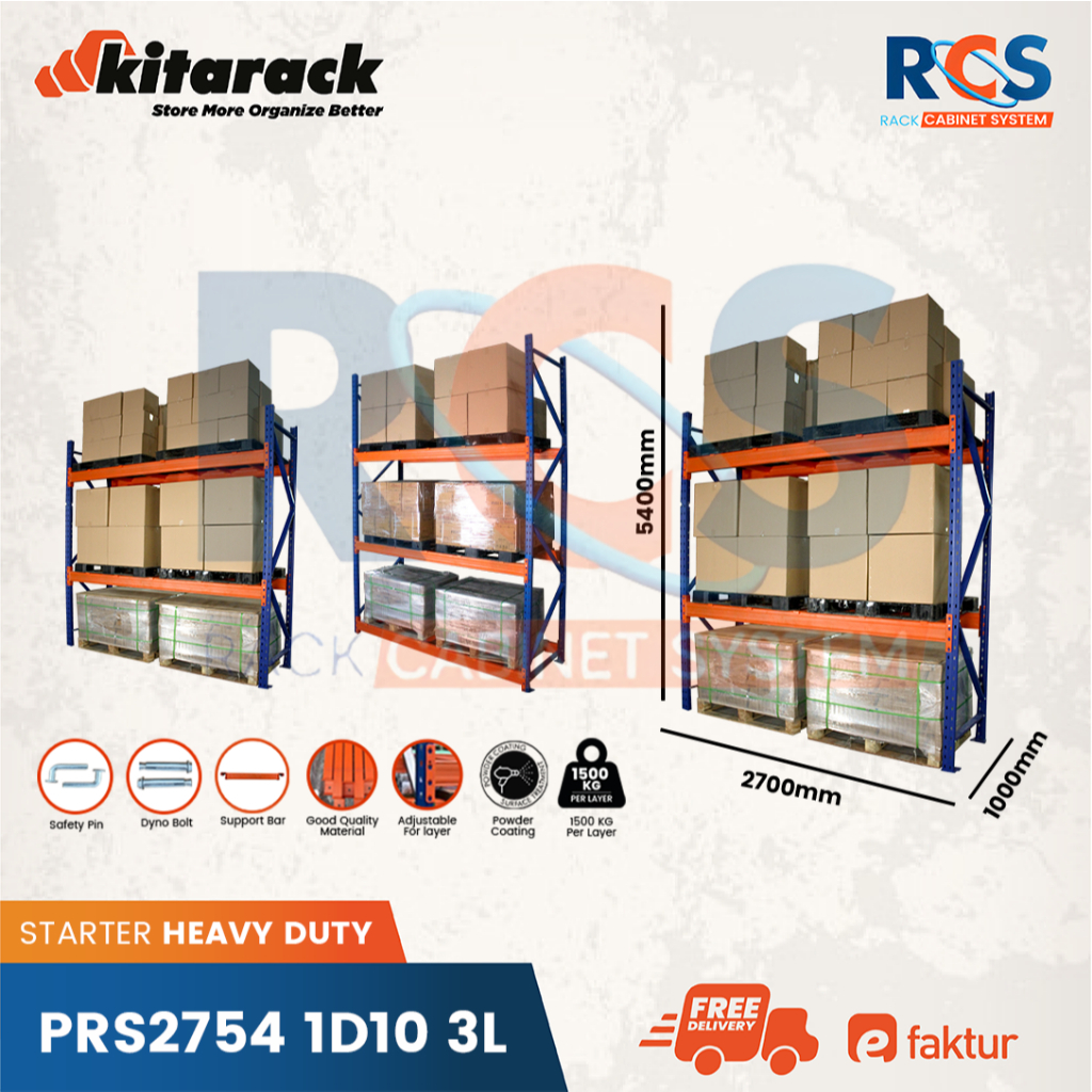 Jual KITARACK Rak Gudang Pallet Rack 1.5 TON Pallet Rack Heavy Duty ...