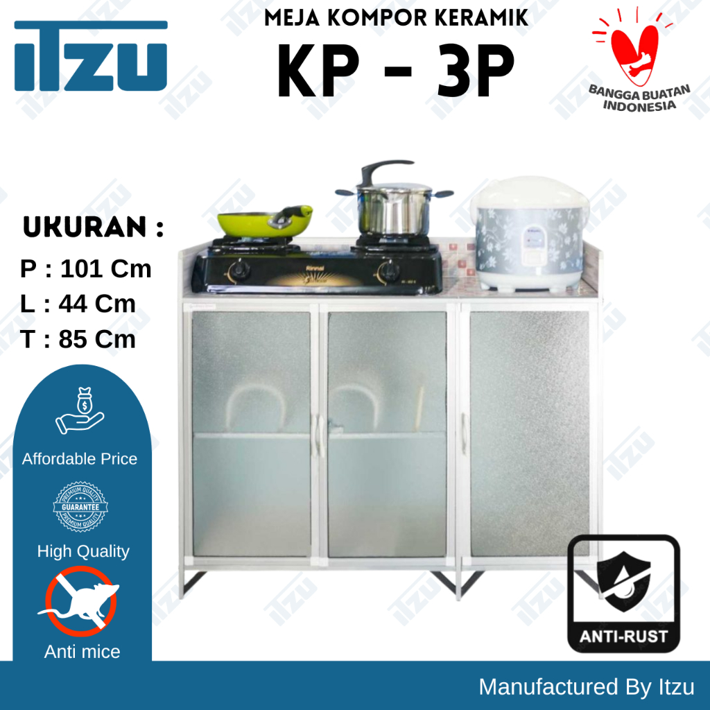 Meja Kompor 3pt + Plat