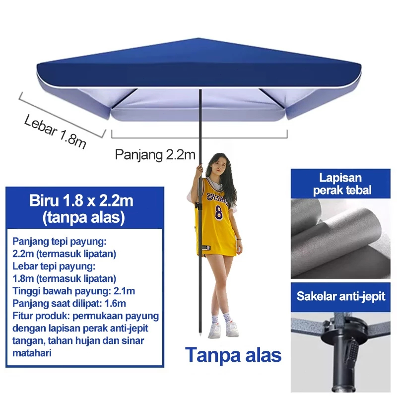 Jual Payung teduh ukuran besar, payung outdoor anti UV untuk berjualan