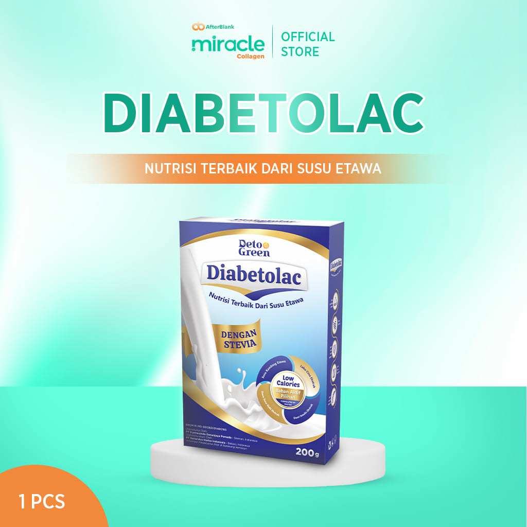 DIABETOLAC Susu Kambing 100% Murni Tinggi Serat untuk Gula Darah Stabil 200 Gram