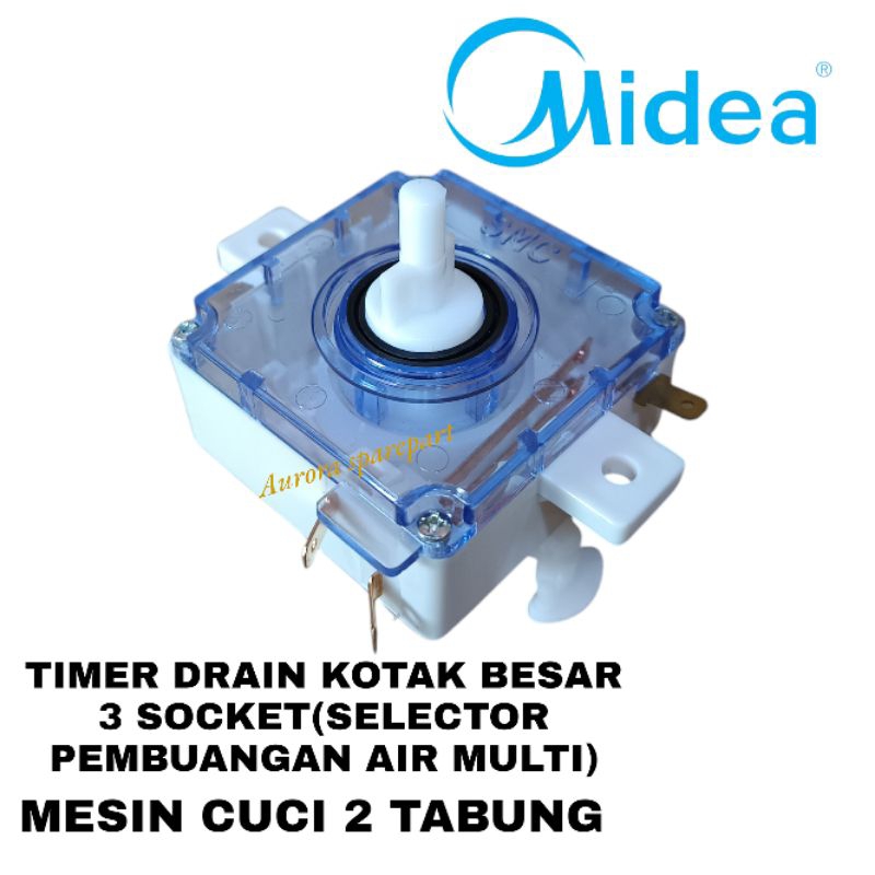 Jual Timer Selektor Drain kotak 3 Socket/Selektor Pembuangan air multi ...