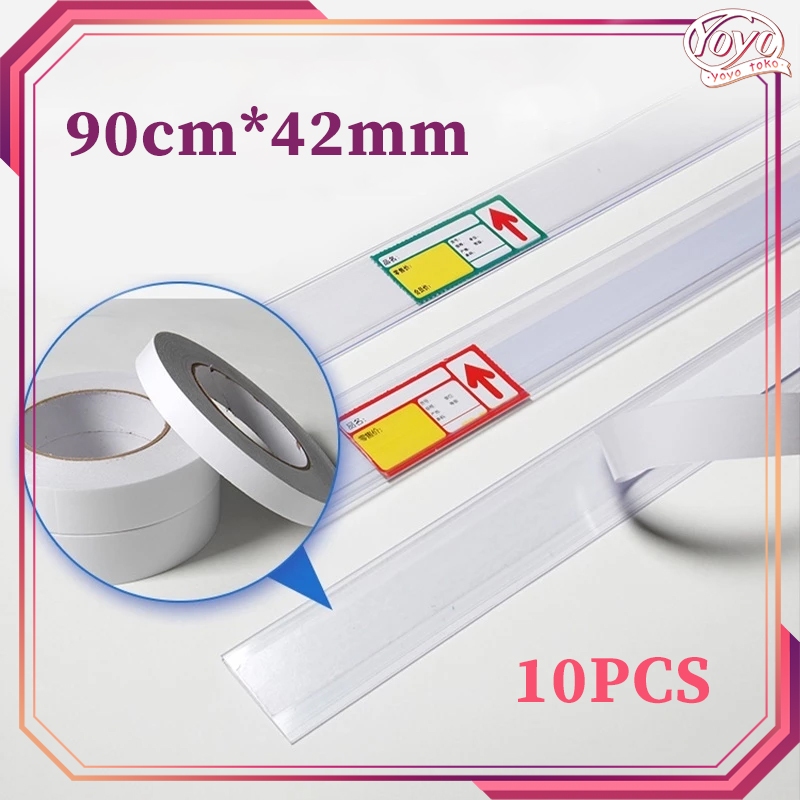 Jual 10pcs Price Rail/ Label Rak Klip/ Price Card/ Supermarket Price ...