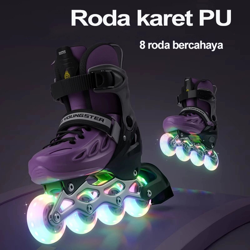 Jual Sepatu roda/roda PU/cangkang 3D/flash roda delapan/Sepatu Roda ...