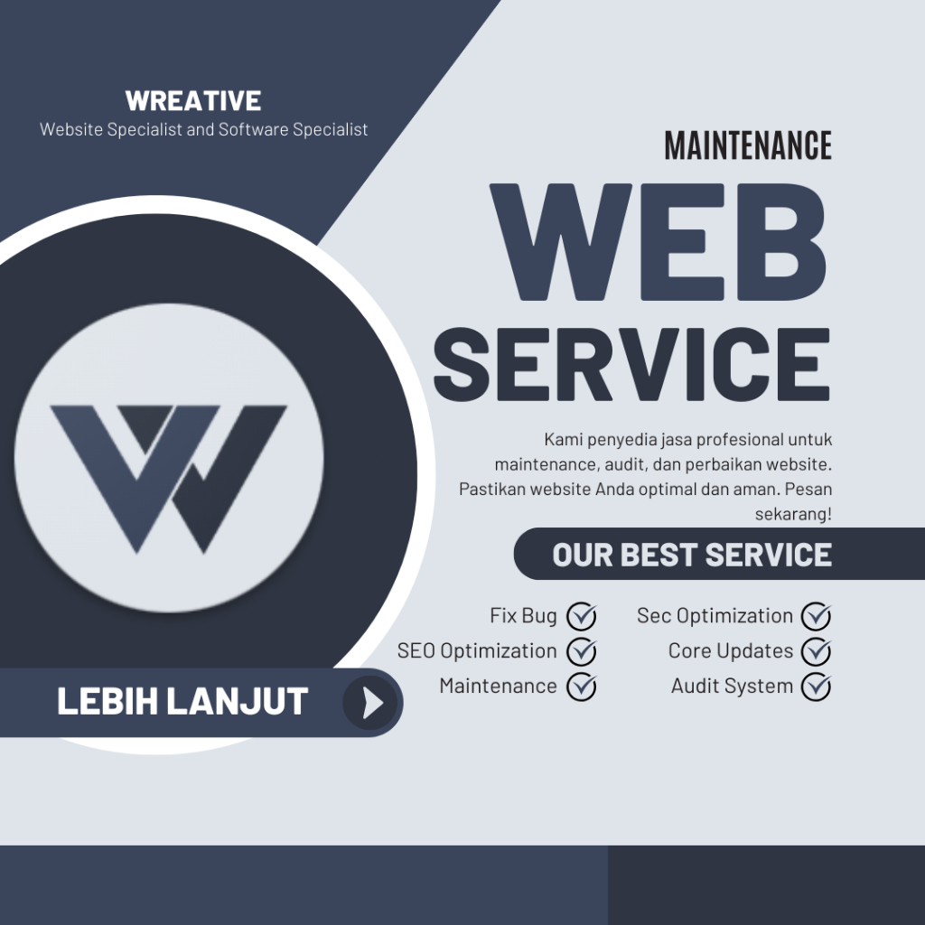 Perbaikan Bug atau Error Website dan Maintenance Website