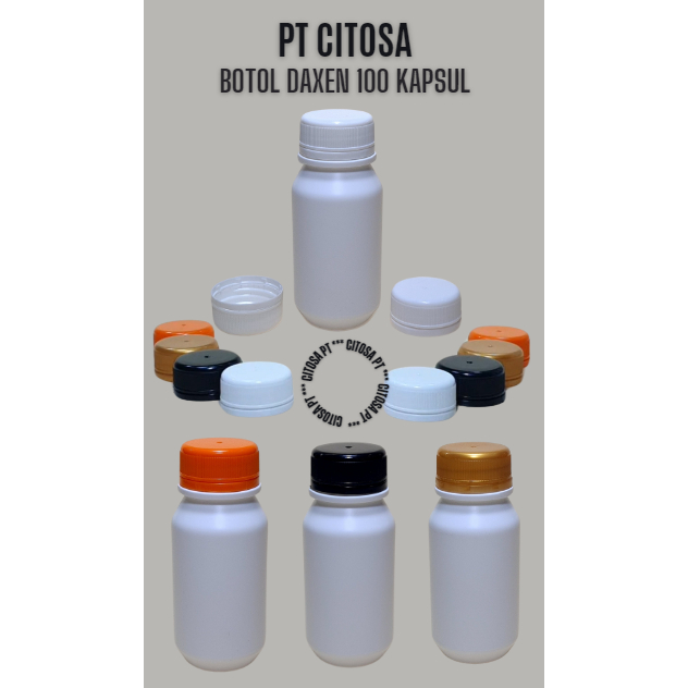 Jual Botol Tablet 100 Kapsul Daxen / Botol Obat / Botol Tablet / Botol ...