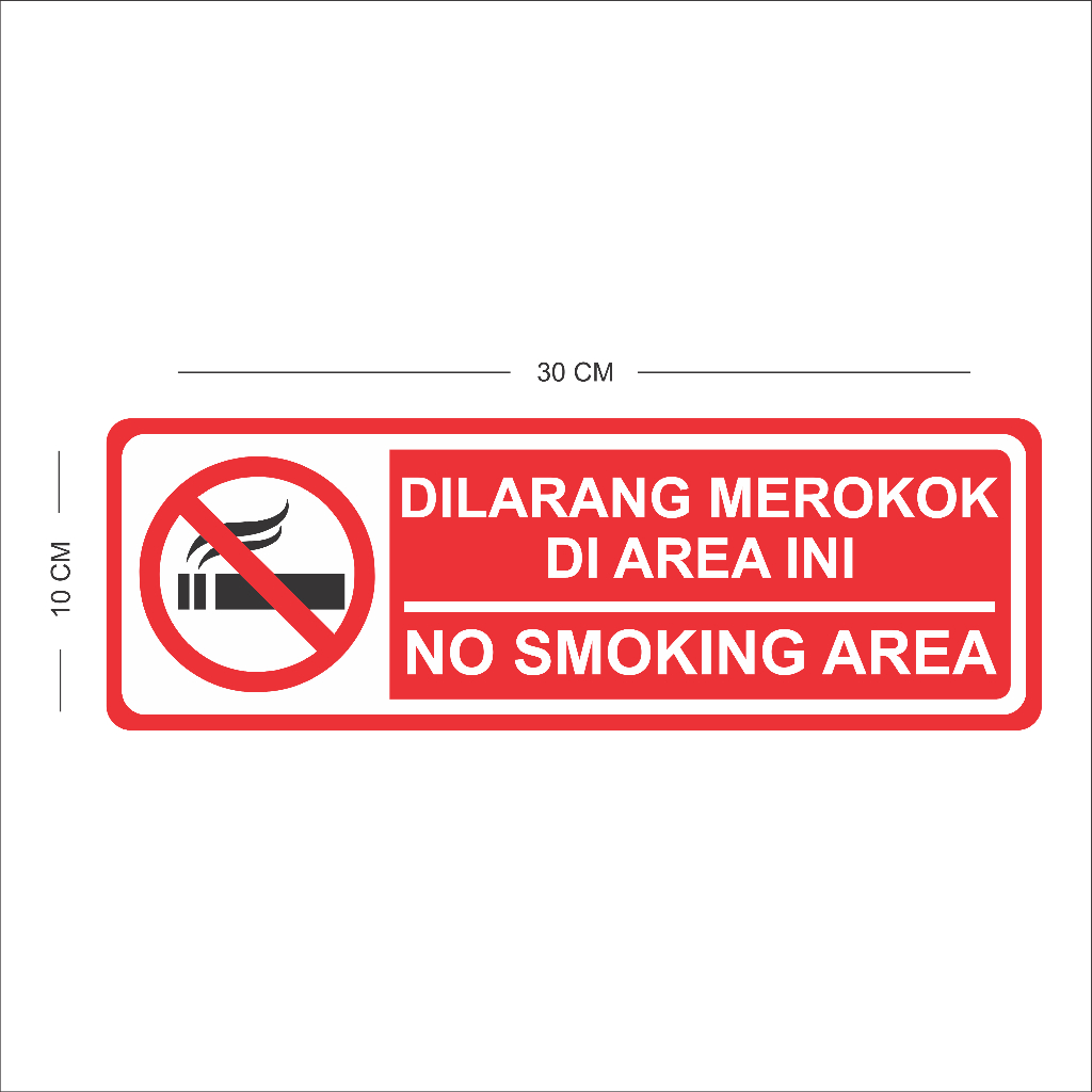 Jual Sign Dilarang Merokok, No Smoking Area, Akrilik | Shopee Indonesia