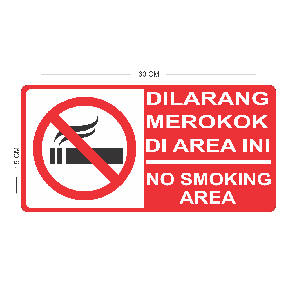 Jual Sign Dilarang Merokok, No Smoking Area, Akrilik | Shopee Indonesia