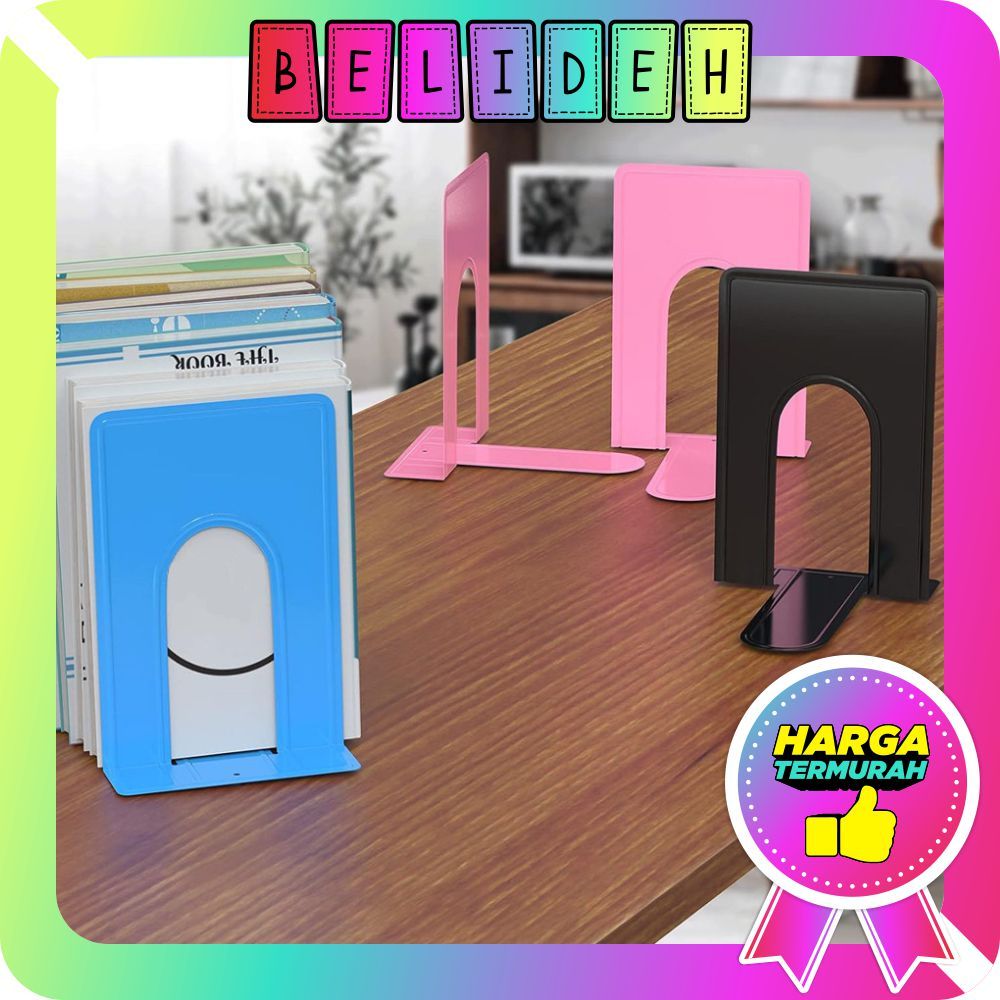 Jual BELIDEH Sandaran Pembatas Stand Perlengkapan Sekolah ATK Bookends ...