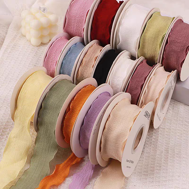 Jual WAVY WRINKLED RIBBON 4CM / PITA KAIN / PITA KADO / FLORIST SUPPLY ...