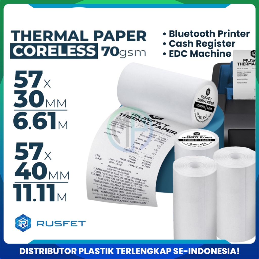 Jual Kertas Stiker Label Termal / Paper Thermal Core Non Sticker Untuk ...