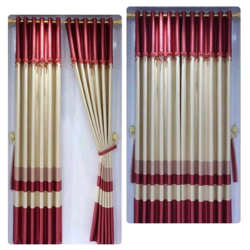 Jual orden Blackout Poni kobe salur plangi bulak balik import 100 ...