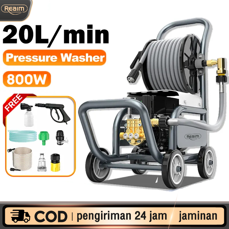 Jual Reaim Jet Cleaner 500Bar 800W Alat Cuci Motor High Pressure Washer ...