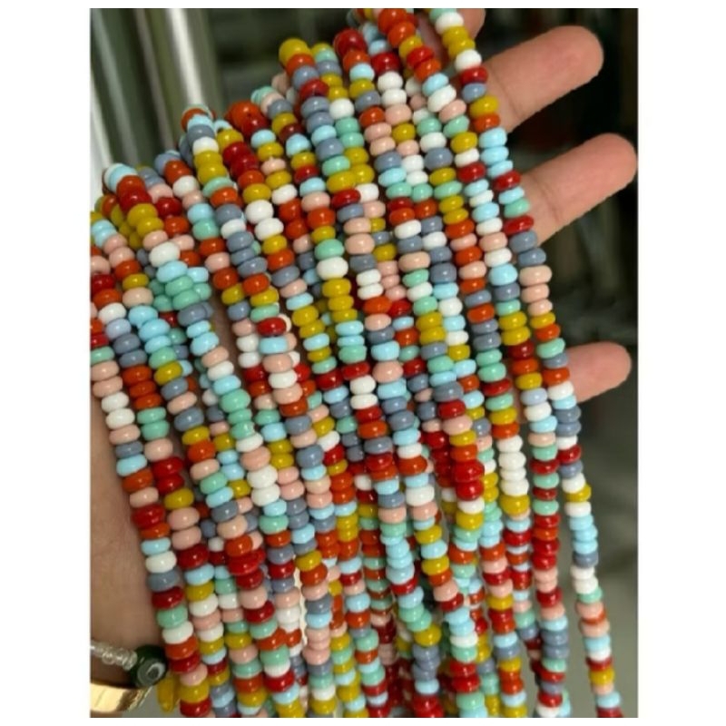 Jual Manik donut pastel mix/manik mix/java beads/manik jombang | Shopee ...