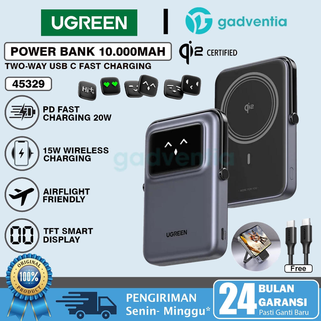 UGREEN Power Bank Qi2 Magsafe For iPhone 13 14 15 16 Series  Wireless PD Fast Charging Powerbank 30W 45763