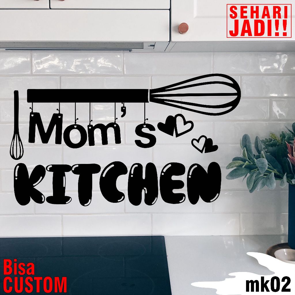 Jual STIKER DINDING DAPUR KEKINIAN | WALL STICKER CUTTING | STICKER ...