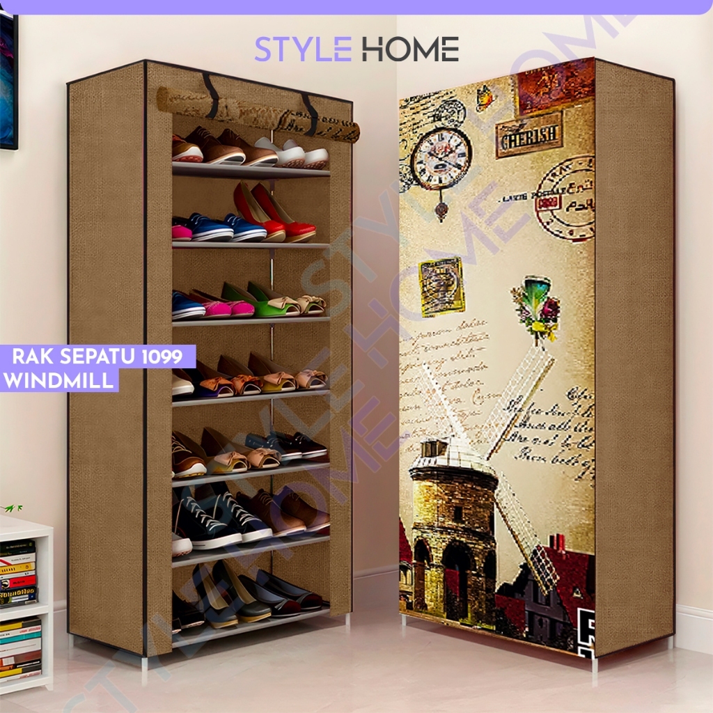 Jual Stylehome Rak Sepatu Kain 10 Susun Multifungsi Lemari Sepatu ...