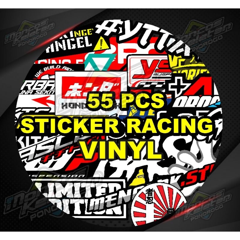 Jual stiker racing random 55 pcs sudah laminasi dan cutting | Shopee ...