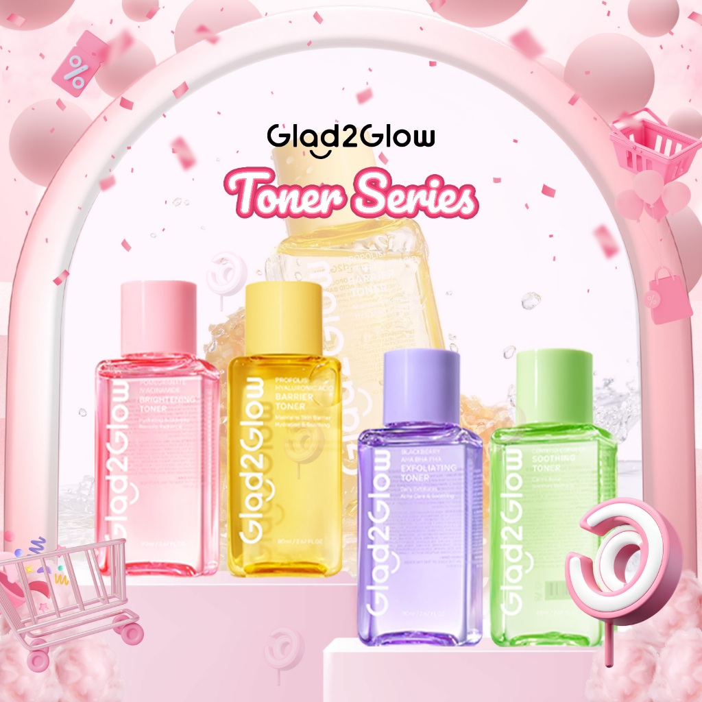 Jual GLAD2GLOW - TONER SERIES ( 80 ml ) - Toner Wajah Centella Ceramide ...