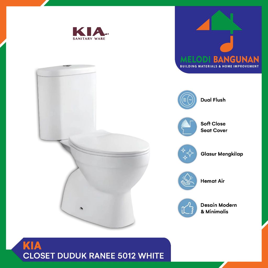 Kia - Closet + Kloset + Toilet Duduk Ranee 5012 Two Piece White