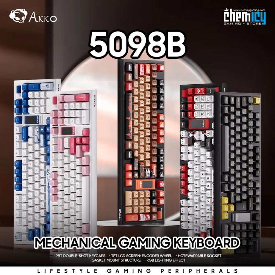 Jual Akko 5098B 98% Triple Connection RGB Mechanical Gaming Keyboard ...