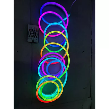 Lampu Led Neon Flex Neonflex RGB Running 5M DC USB Sensor Suara Remot Control App Control