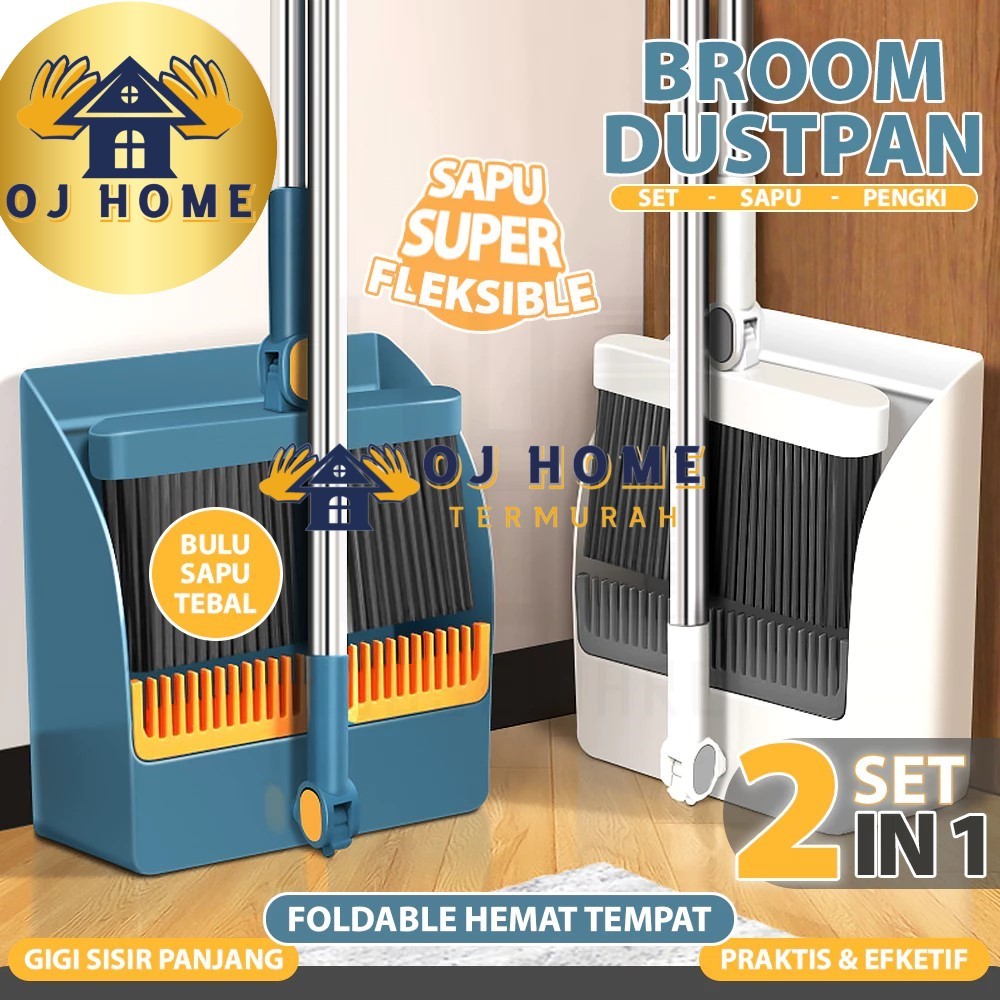 Jual OJ HOME Set Sapu Pengki Lipat Serbaguna Alat Pembersih Lantai ...