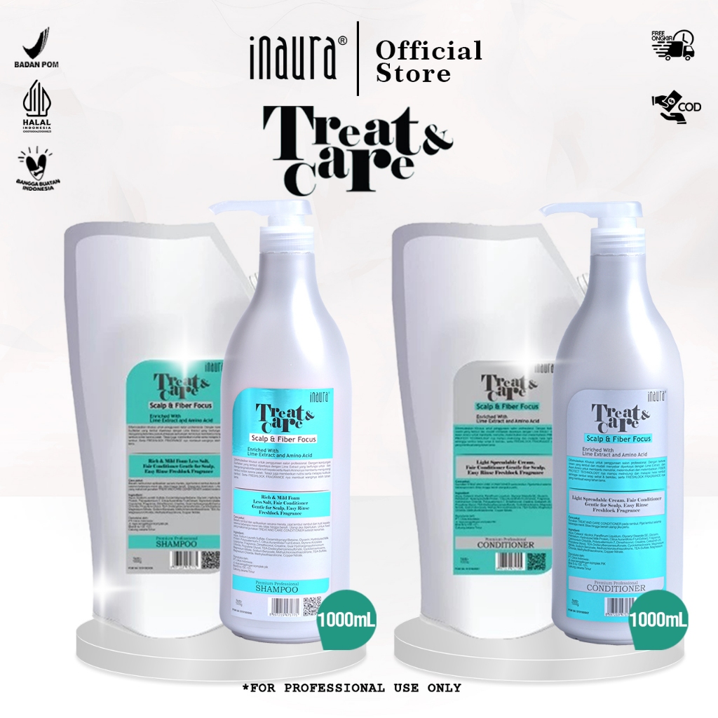 Jual Inaura Treat & Care Series 1000gr (Shampoo, Conditioner) | Shopee ...