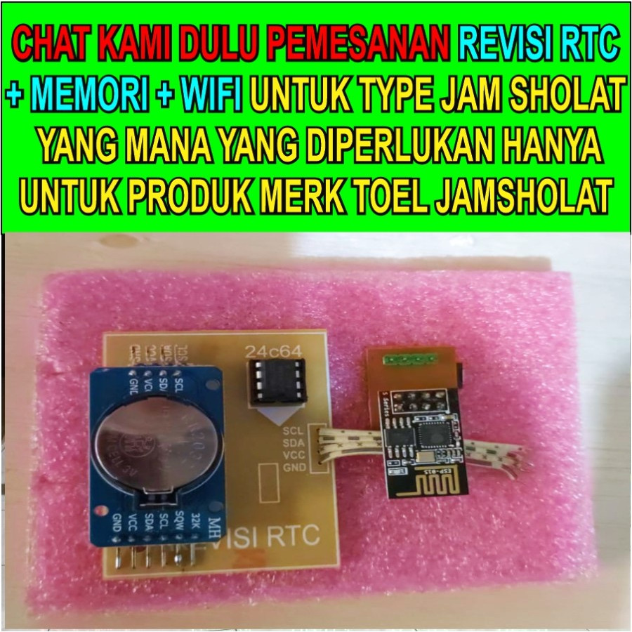 Jual PAKET MODUL ICI MEMORI, WIFI , RTC 3231 SETTING HP ANDROID ...