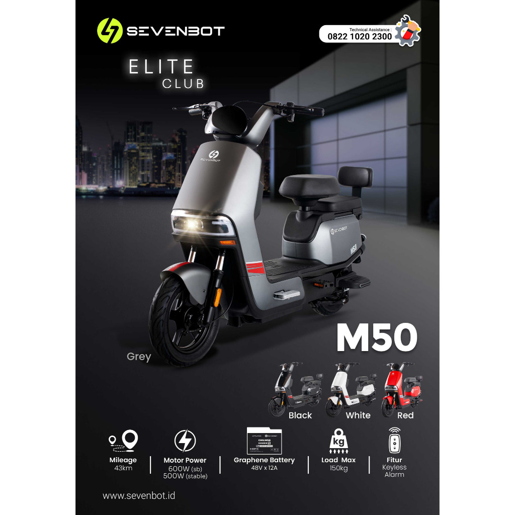 Jual SEVENBOT Sepeda Listrik M50 | Shopee Indonesia