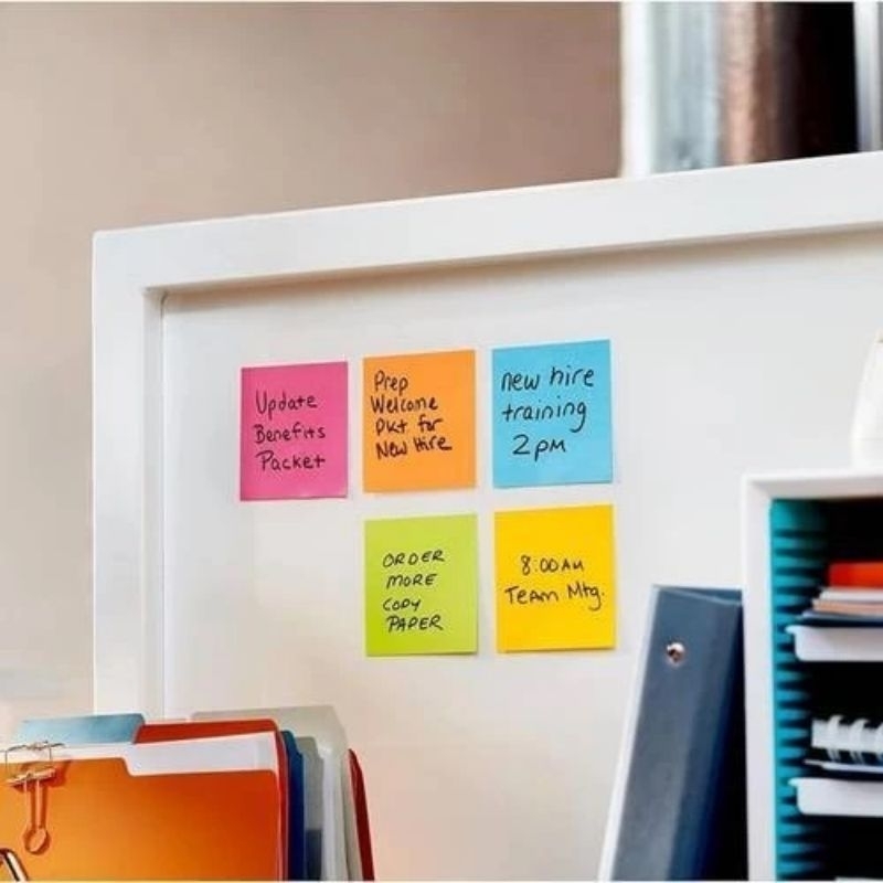Jual urb- Isi 100 Sticky Notes Memo 76x76 Polos Penanda Pengingat ...