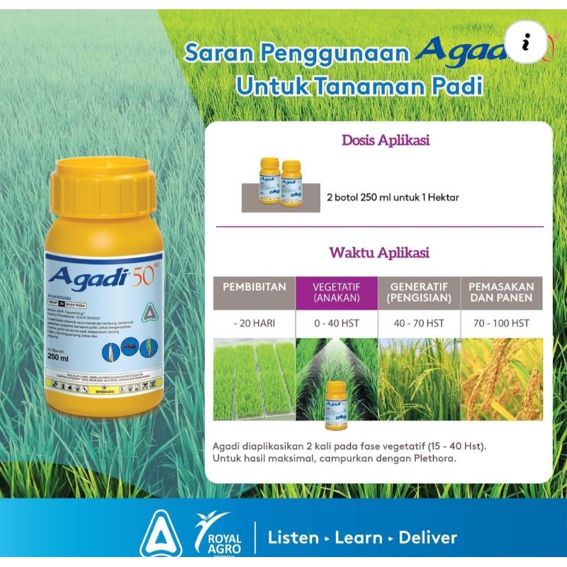 Jual Agadi 100 ml insektisida sistemik Racun Kontak pembasmi hama kutu ...