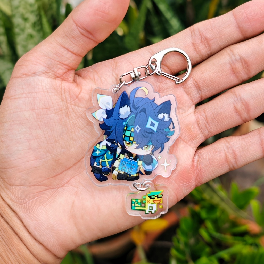 Jual Gantungan Kunci Akrilik Genshin Impact Transparan Keychain Mavuika ...
