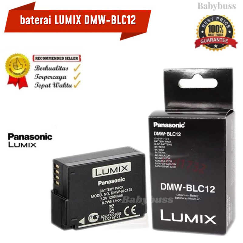 Batterie Rechargeable 1000mAh 7.2V DMW-BLC12 Compatible Panasonic Lumix, Leica, Sigma - Remplacement Pour Appareils Photo