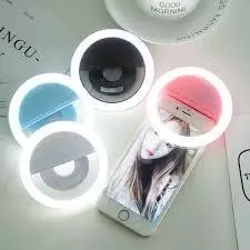Ats Lampu Selfie Ring Light Flash Ringlight 3 Tingkat Cahaya Led Charm Eyes Cantik Terang